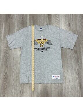 Vintage Majestic MLB 2006 All-Star Game Graphic T-Shirt Gray Size Large Baseball